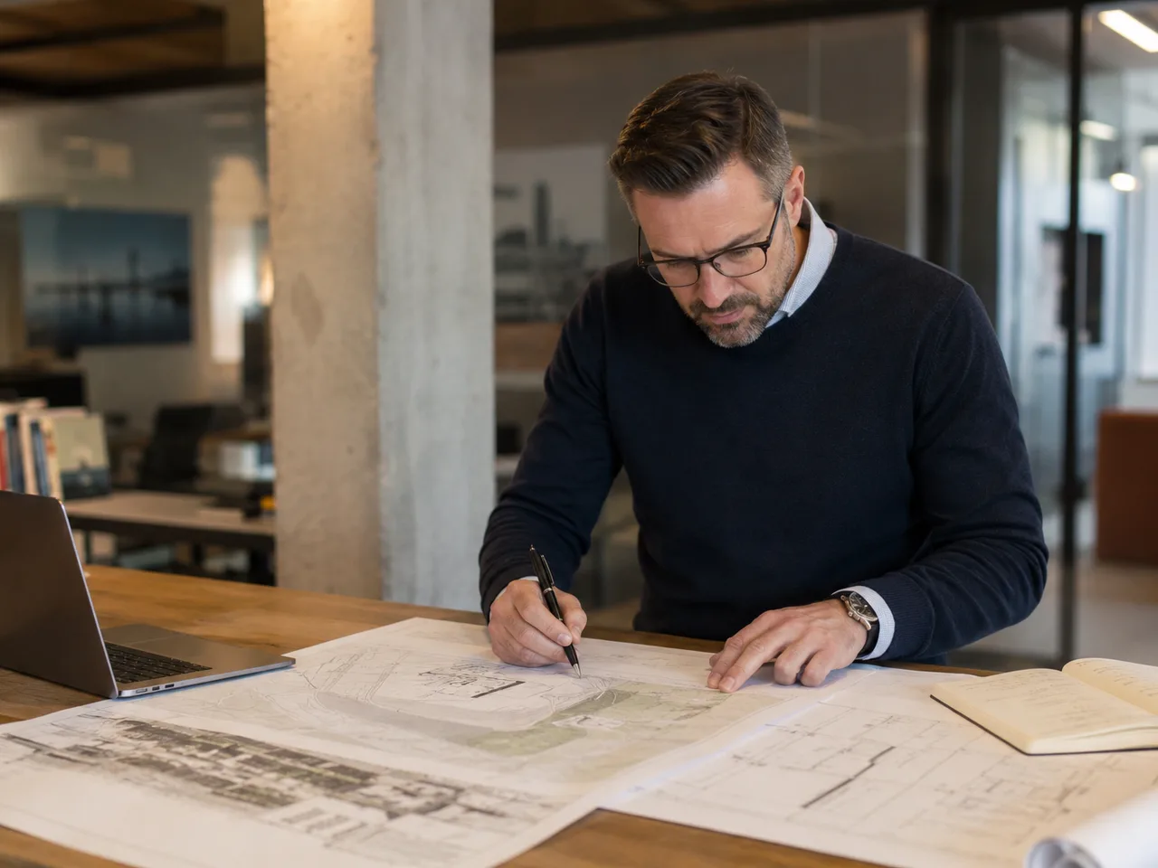 technical architect reviewing an enterprise deployment plan