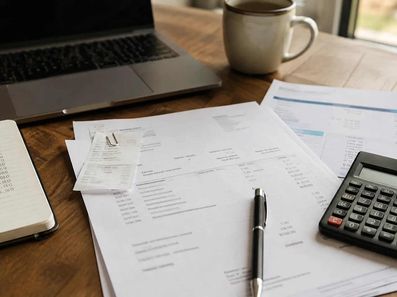 finance evidence with source records, calculations and supporting documents arranged for review