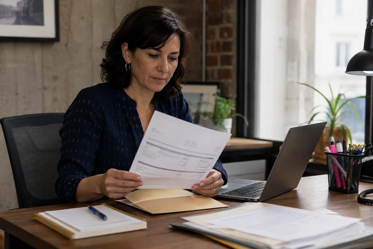 administrator receiving an original business document for processing